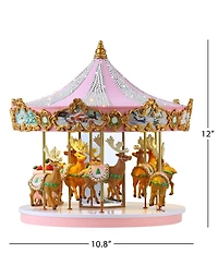Mr. Christmas 12#double; Animated & Musical Pink Crystal Carousel