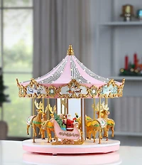 Mr. Christmas 12#double; Animated & Musical Pink Crystal Carousel