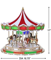 Mr. Christmas RGB Light Show Carousel Figurine