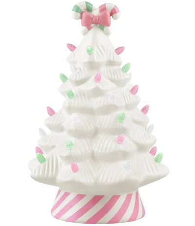 Mr. Christmas Vintage-Inspired Nostalgic Ceramic Lit Candy Cane Tree
