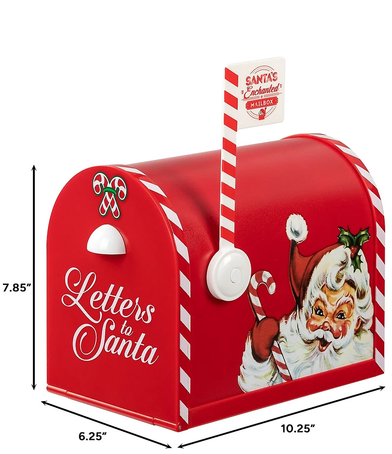Mr. Christmas 10 in. Santa's Enchanted Mailbox with Notepad and Pen