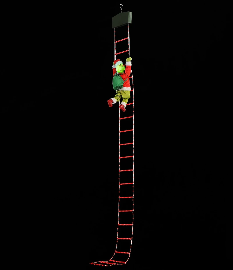 Mr. Christmas 10ft. Outdoor Rope Ladder Climbing Animated Grinch Decor