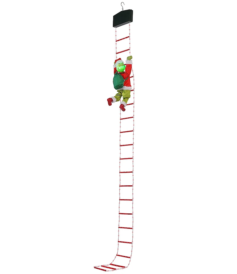 Mr. Christmas 10ft. Outdoor Rope Ladder Climbing Animated Grinch Decor