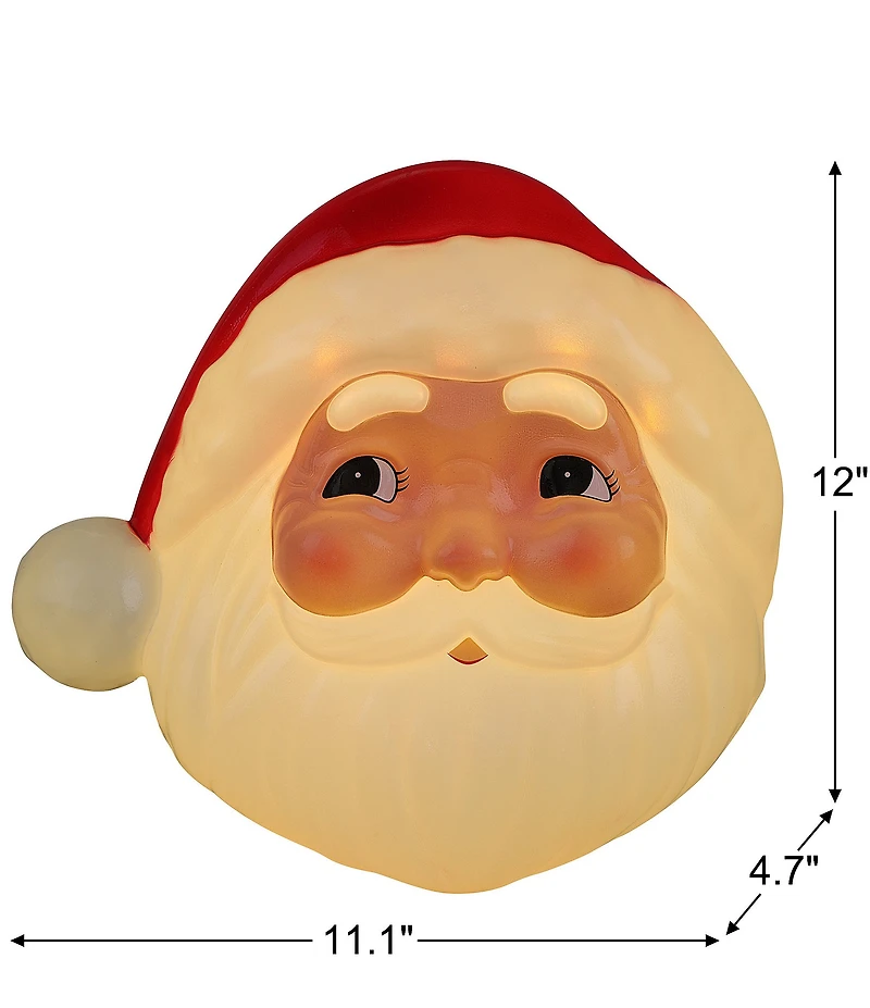 Mr. Christmas 12-Inch Blow Mold Lit Santa Tree Topper