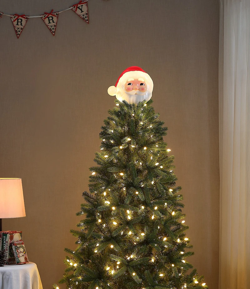 Mr. Christmas 12-Inch Blow Mold Lit Santa Tree Topper