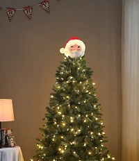 Mr. Christmas 12-Inch Blow Mold Lit Santa Tree Topper