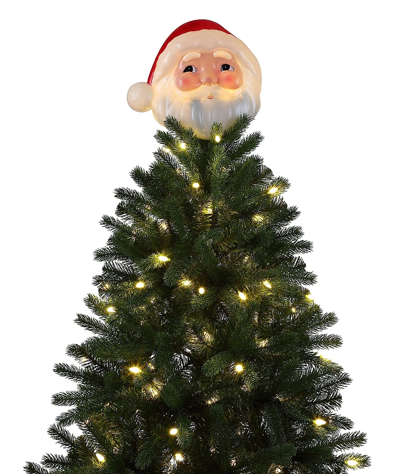 Mr. Christmas 12-Inch Blow Mold Lit Santa Tree Topper