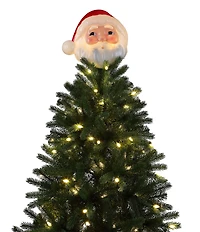 Mr. Christmas 12-Inch Blow Mold Lit Santa Tree Topper