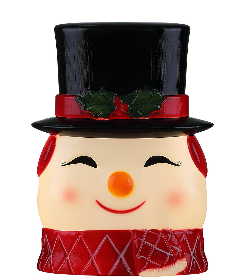 Mr. Christmas 12-inch Blow Mold Lit Snowman Tree Topper