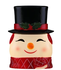 Mr. Christmas 12-inch Blow Mold Lit Snowman Tree Topper