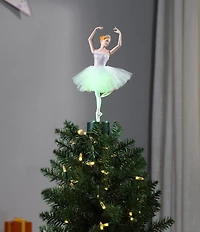 Mr. Christmas 12-Inch Fiber- Optic Animated Ballerina Tree Topper
