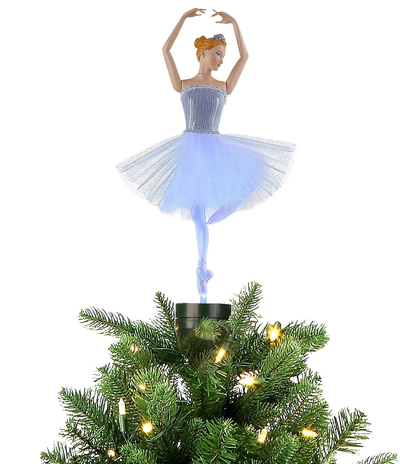 Mr. Christmas 12-Inch Fiber- Optic Animated Ballerina Tree Topper