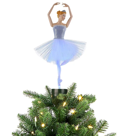 Mr. Christmas 12-Inch Fiber- Optic Animated Ballerina Tree Topper