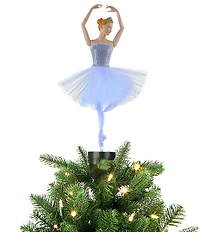 Mr. Christmas 12-Inch Fiber- Optic Animated Ballerina Tree Topper