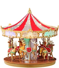 Mr. Christmas 12#double; LED Lighted Animated Crystal Very Merry Musical Carousel Figurine