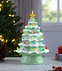Mr. Christmas 12#double; LED Lighted Nostalgic Christmas Tree - Seafoam