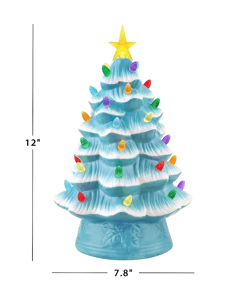 Mr. Christmas 12#double; LED Lighted Nostalgic Christmas Tree - Seafoam