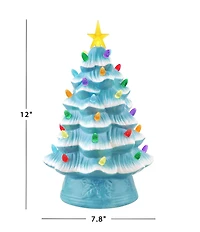 Mr. Christmas 12#double; LED Lighted Nostalgic Christmas Tree - Seafoam