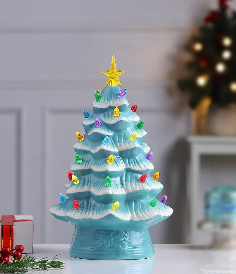 Mr. Christmas 12#double; LED Lighted Nostalgic Christmas Tree - Seafoam