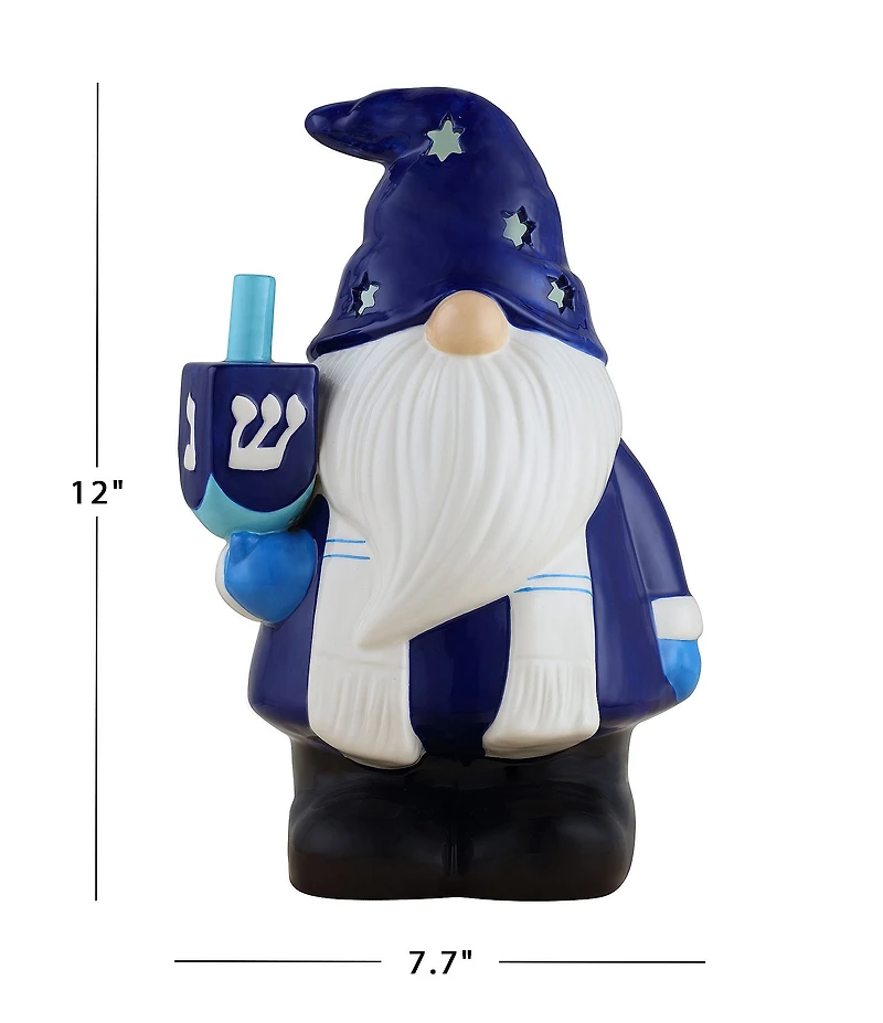 Mr. Christmas 12#double; LED Nostalgic Hanukkah Gnome Figurine