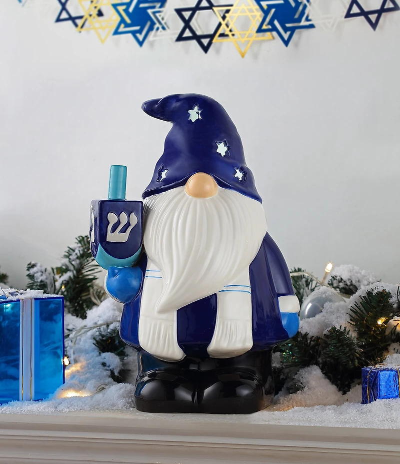 Mr. Christmas 12#double; LED Nostalgic Hanukkah Gnome Figurine