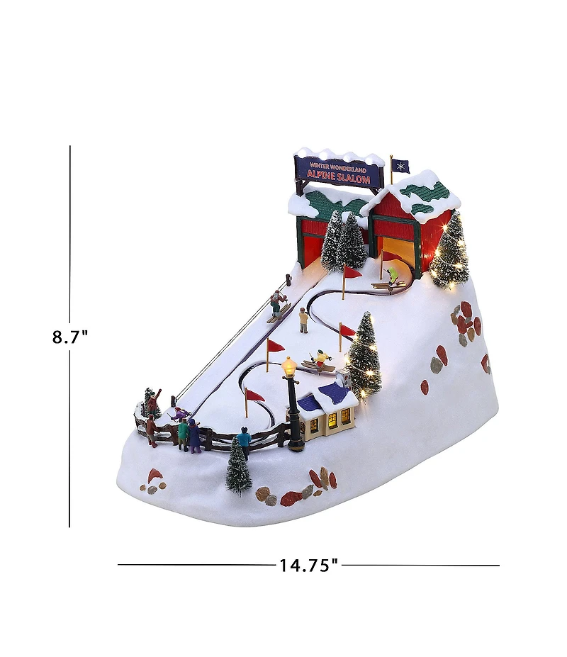 Mr. Christmas 14.75#double; LED Animated Winter Wonderland Alpine Slalom Tabletop
