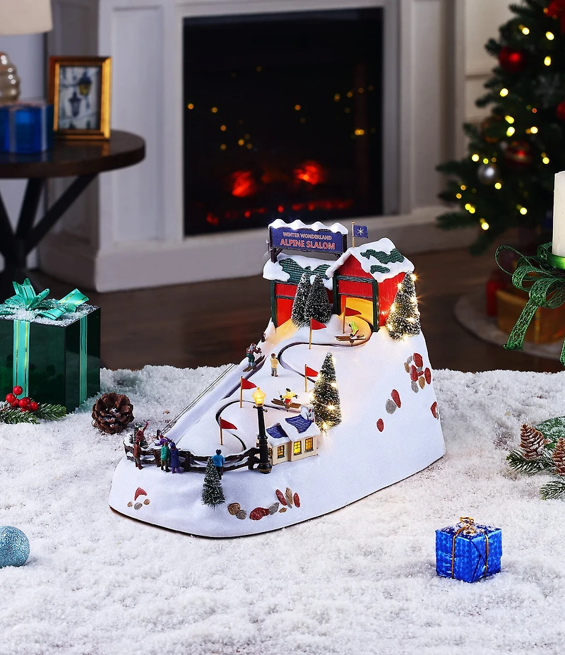 Mr. Christmas 14.75#double; LED Animated Winter Wonderland Alpine Slalom Tabletop