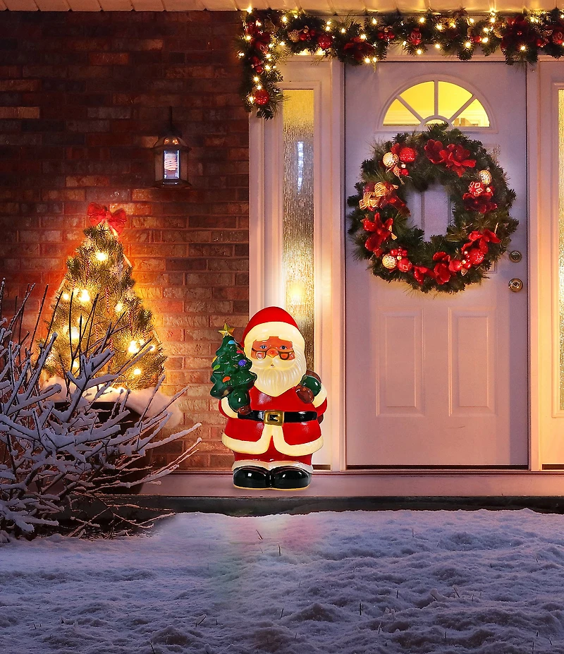 Mr. Christmas 24-inch Lit Santa Blow Mold Decor