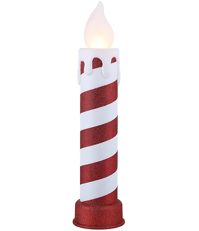 Mr. Christmas 24#double; LED Lighted Striped Blow Mold Candle