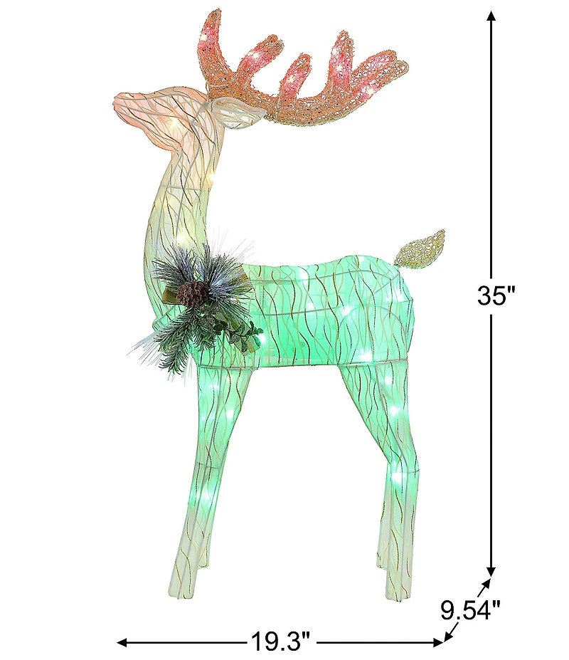 Mr. Christmas 3-ft. Outdoor Animated Fiber-Optic Reindeer