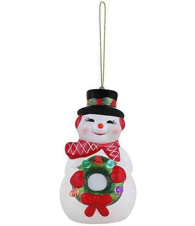 Mr. Christmas 4.5#double; Nostalgic Snowman LED-Lit Ornament