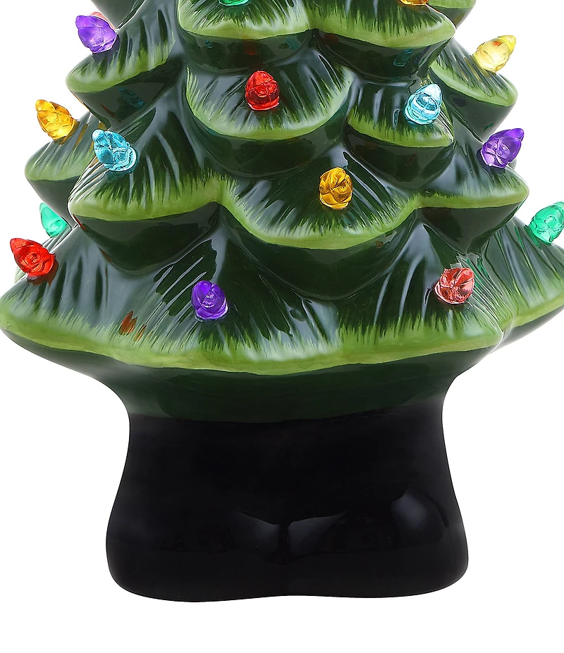 Mr. Christmas 8.5#double; LED Lighted Nostalgic Ceramic Gnome Tree