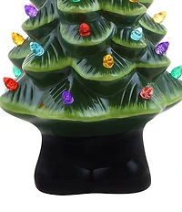 Mr. Christmas 8.5#double; LED Lighted Nostalgic Ceramic Gnome Tree