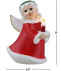 Mr. Christmas 9-inch LED Lighted Nostalgic Ceramic Angel Figurine