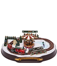 Mr. Christmas 90th Anniversary Going Home for the Holidays Animated Winter Wonderland Train and Carousel