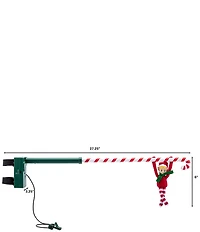 Mr. Christmas Animated Musical Candy Cane Elf Acrobat Christmas Decor, 6#double;