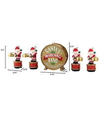 Mr. Christmas Animated Santa's Marching Band Figurines, 6#double;