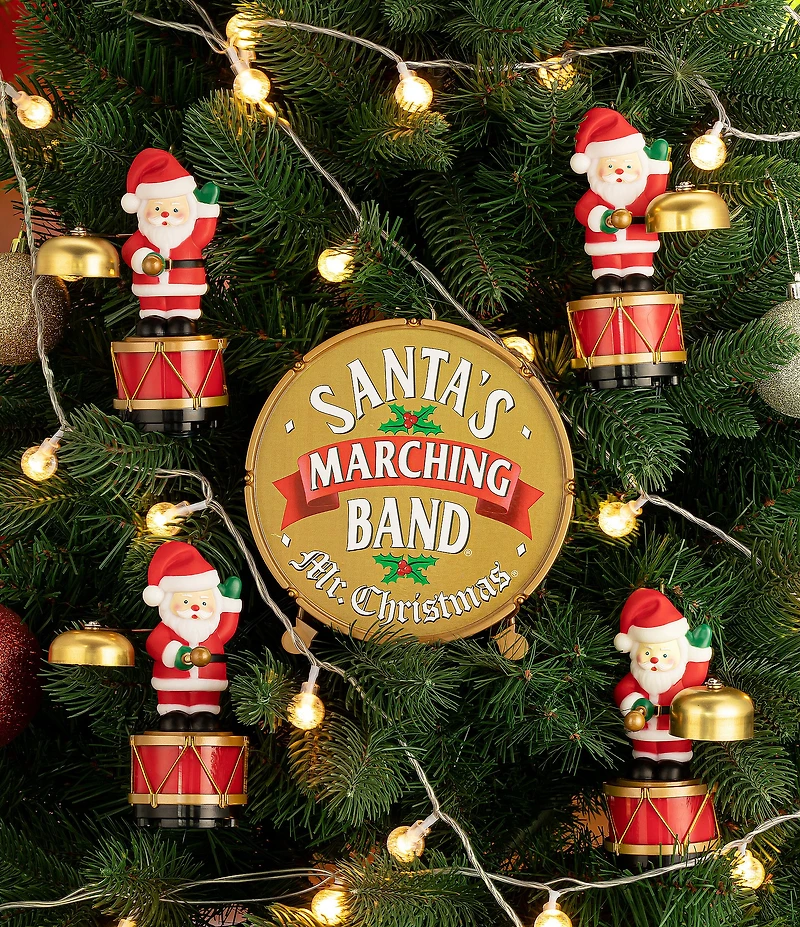 Mr. Christmas Animated Santa's Marching Band Figurines, 6#double;