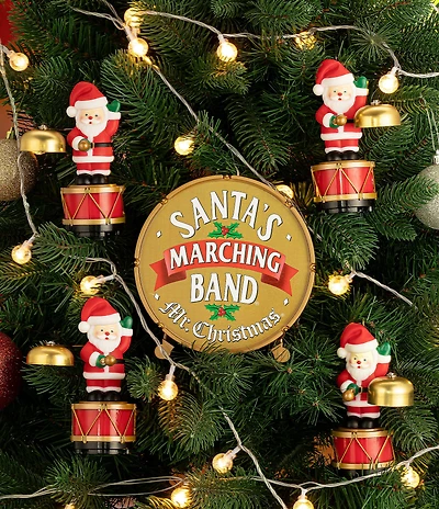 Mr. Christmas Animated Santa's Marching Band Figurines, 6#double;