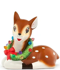 Mr. Christmas Battery-Operated 9-Inch Nostalgic Ceramic Lit Reindeer Figurine