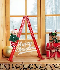 Mr. Christmas Battery-Operated Animated Ladder Climbing Santa's Elf Tabletop Decor