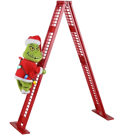 Mr. Christmas Battery-Operated Musical Grinch Tabletop Climber Figurine