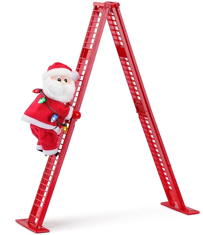 Mr. Christmas Battery-Operated Super Climbing Santa Animated Christmas Tabletop Decor