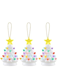 Mr. Christmas LED Light Up Nostalgic Trees Ornaments, Set of 3
