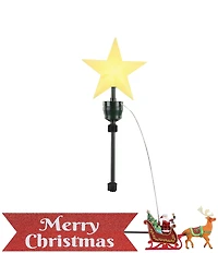 Mr. Christmas LED Lighted & Animated Santa's Sleigh Tree Topper