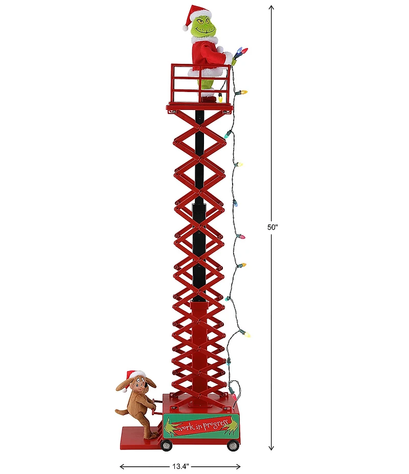 Mr. Christmas LED Lighted Animated and Musical Grinch's Lift Decor