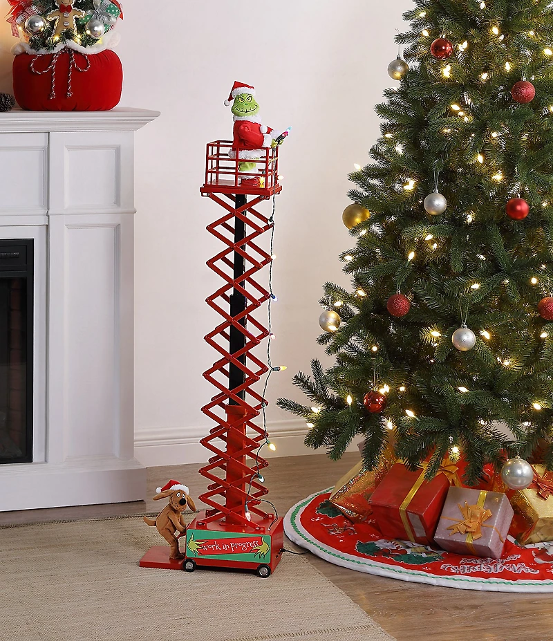 Mr. Christmas LED Lighted Animated and Musical Grinch's Lift Decor