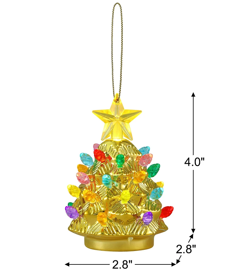 Mr. Christmas LED-Lighting Shatterproof Gold Electroplated Tree Ornament