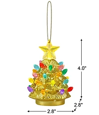 Mr. Christmas LED-Lighting Shatterproof Gold Electroplated Tree Ornament