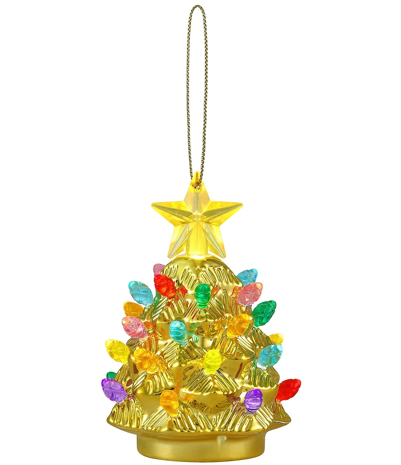 Mr. Christmas LED-Lighting Shatterproof Gold Electroplated Tree Ornament